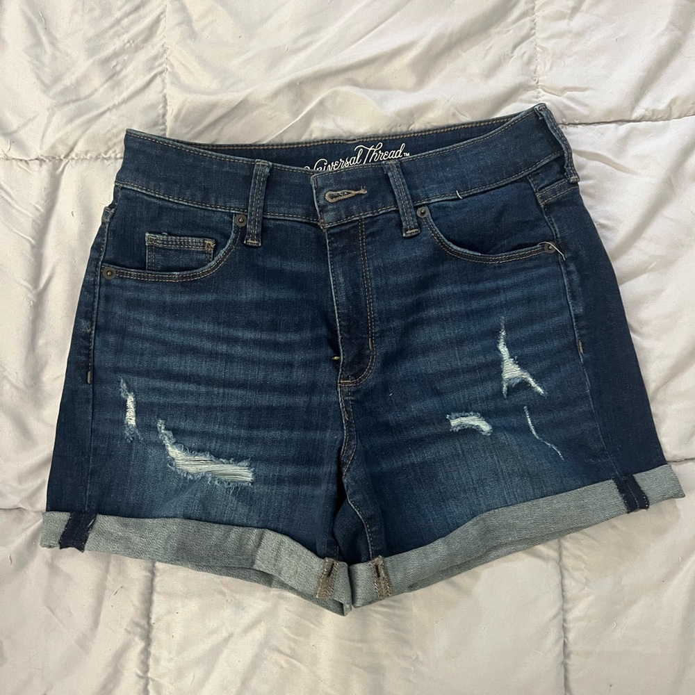 Universal Thread High Rise Midi Jean Shorts, size 4